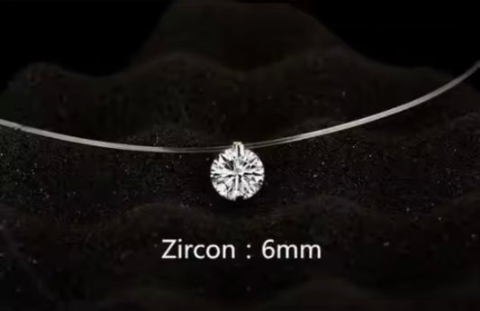 6mm Floating Zircon Necklace